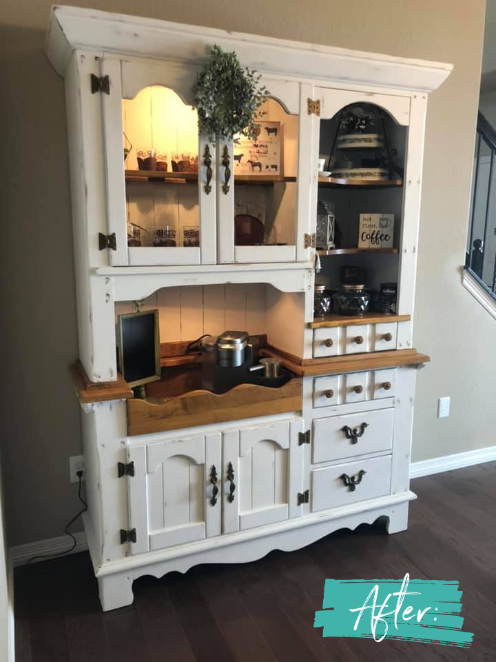 Farmhouse Hutch Makeover: Before & After
