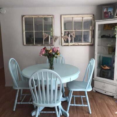 Before & After Farmhouse Kitchen Table Makeover