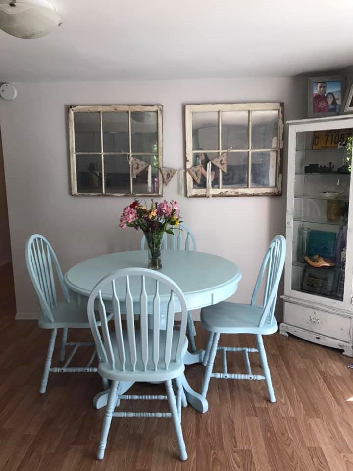 Before & After Farmhouse Kitchen Table Makeover
