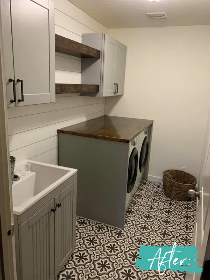 Farmhouse Laundry Room Makeover: Before & After