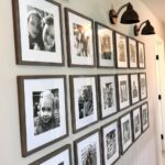 Photo Gallery Wall with Light Sconces
