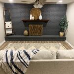 Whole Brick Wall Fireplace Farmhouse Makeover