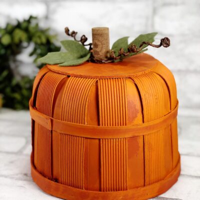 Turn a Bushel Basket into a Pumpkin