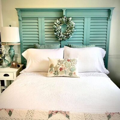 Build a Headboard out of Exterior Shutters