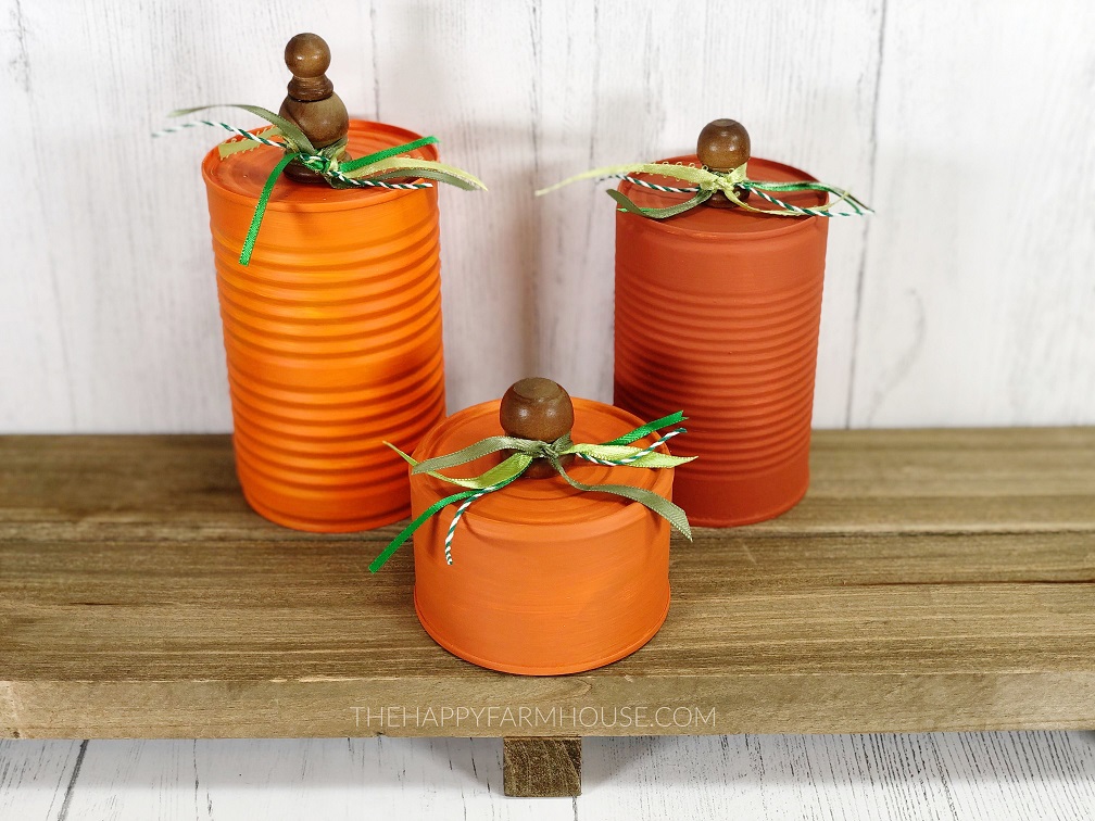 Upcycled Soup Can Pumpkins