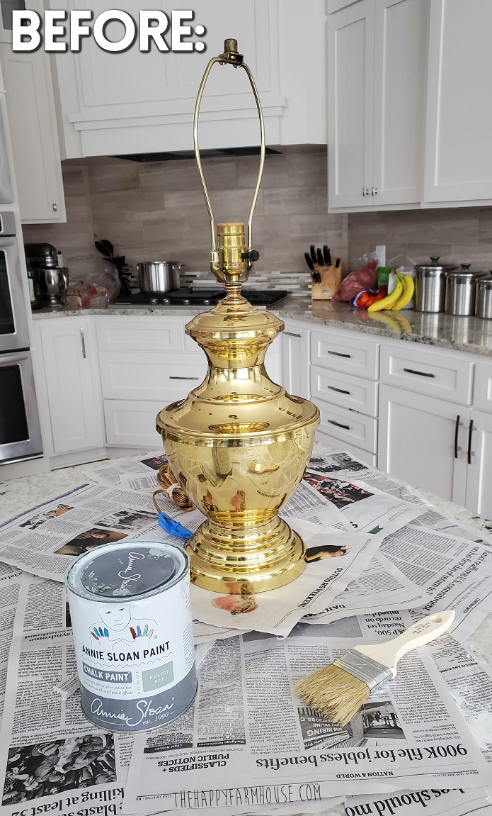 How to Paint Brass Lamps Using Chalk Paint
